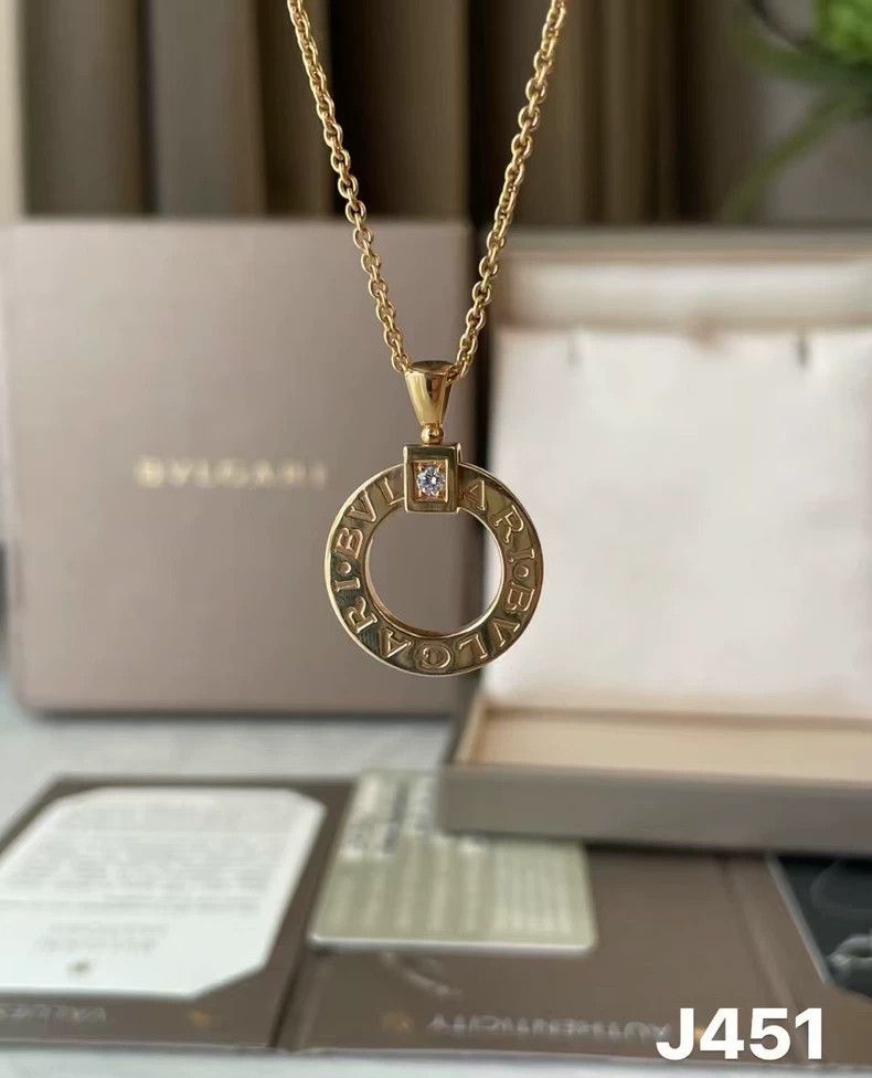 Bvlgari Bvlgari Rose Gold Diamond Pendant Necklace Size ONE SIZE - 3 Thumbnail