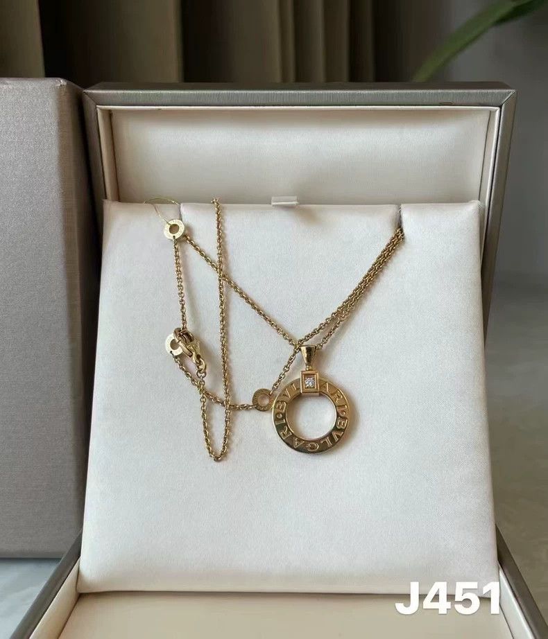 Bvlgari Bvlgari Rose Gold Diamond Pendant Necklace Size ONE SIZE - 2 Thumbnail