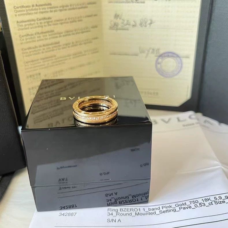 Bottega Veneta Bvlgari Diamond Ring with Full Set Accessories Size ONE SIZE - 7 Thumbnail