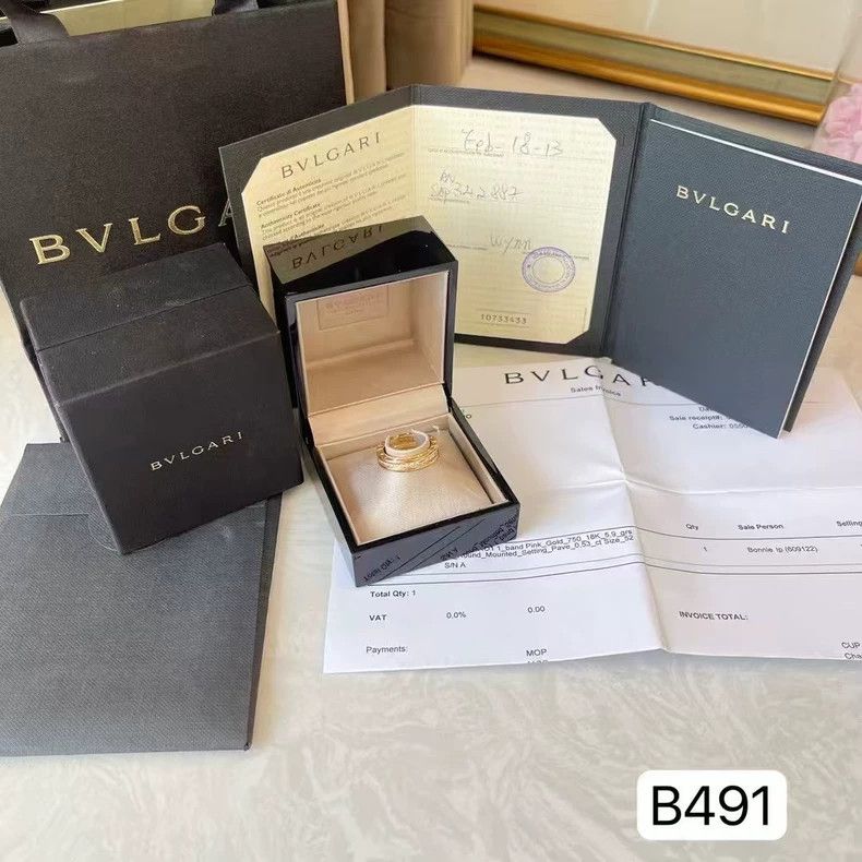 Bottega Veneta Bvlgari Diamond Ring with Full Set Accessories Size ONE SIZE - 2 Thumbnail