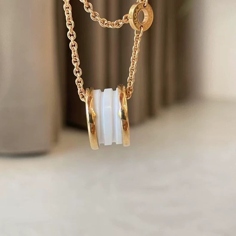 Bvlgari Bvlgari Ceramic Rose Gold Necklace 46cm Size ONE SIZE - 5 Thumbnail