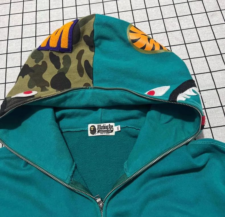 Bape BAPE Shark Zip Hoodie Size XXXL Rare Size US XXL / EU 58 / 5 - 3 Thumbnail