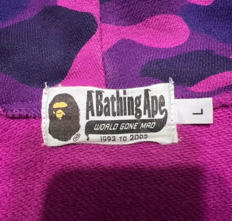 Bape Bape Purple Camouflage Shark Hoodie Jacket Size US L / EU 52-54 / 3 - 6 Thumbnail