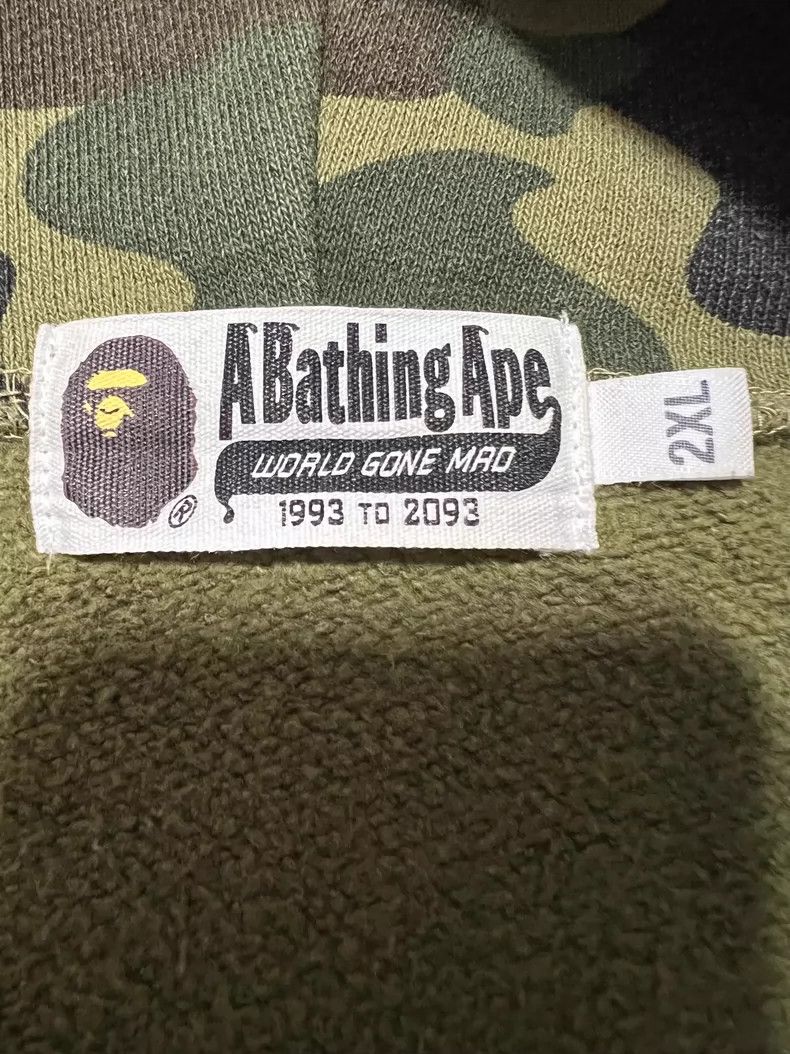 Bape Bape Green Camouflage Shark Hoodie XXL Size US XXL / EU 58 / 5 - 5 Thumbnail