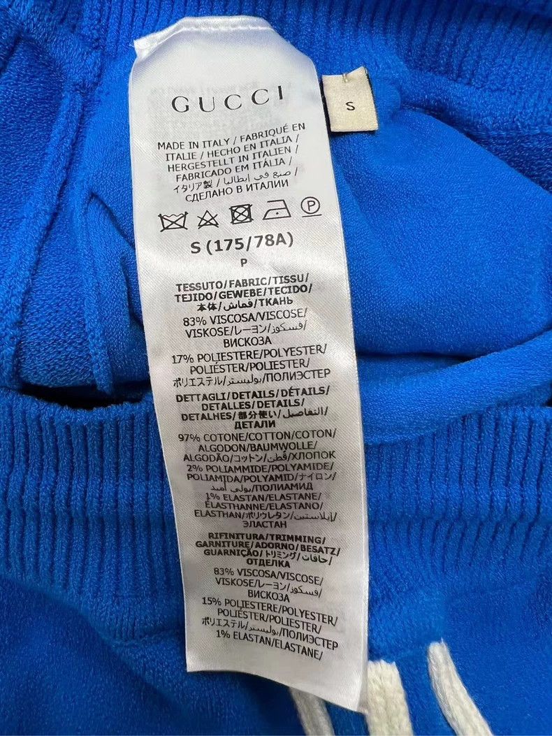 Gucci GUCCI x ADIDAS Blue Embroidered Logo Shorts-yf Size US 30 / EU 46 - 5 Thumbnail