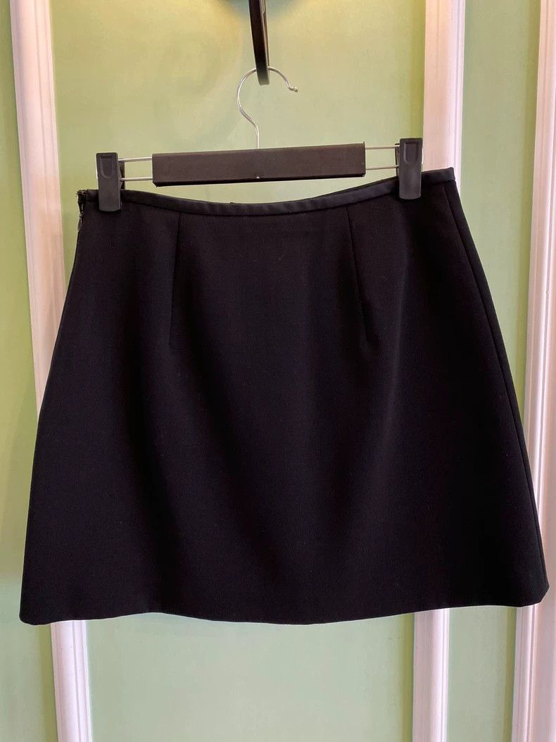 Prada Miumiu Bow Detail A-line Skirt Size 22" - 3 Thumbnail