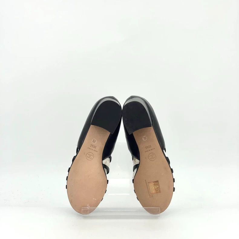 Chanel Chanel Black High Heel Sandals with Pearls Size US 6 / IT 36 - 5 Thumbnail