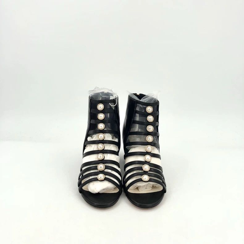 Chanel Chanel Black High Heel Sandals with Pearls Size US 6 / IT 36 - 3 Thumbnail