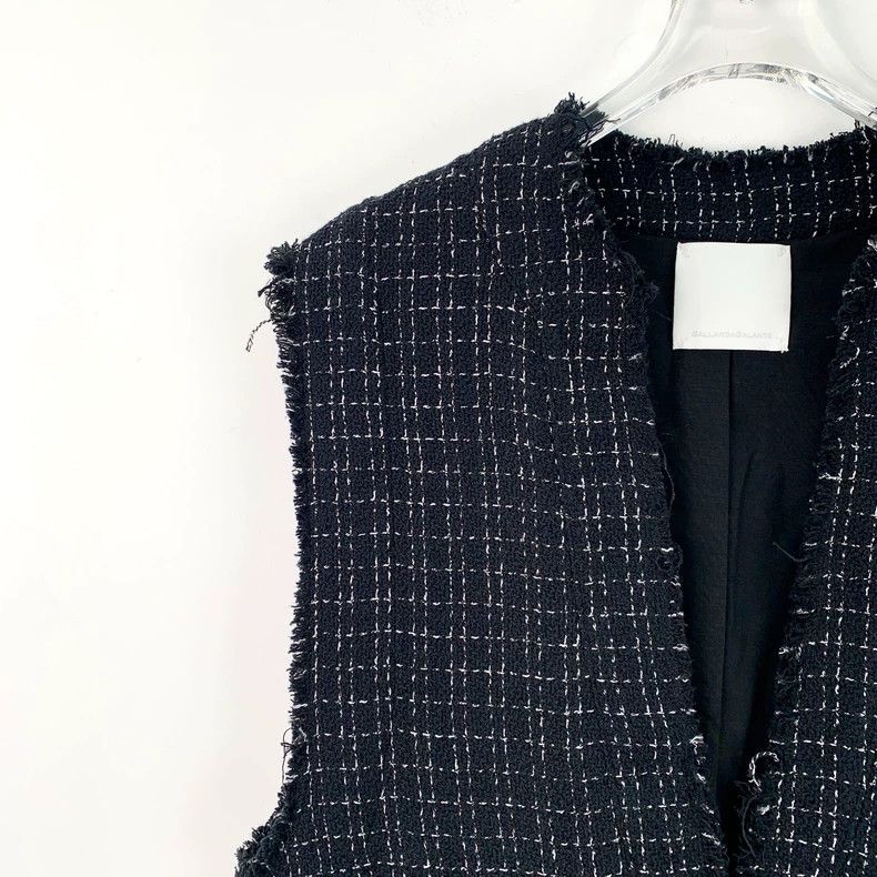 Chanel Black Cotton Sleeveless Vest Outerwear Size ONE SIZE - 3 Thumbnail