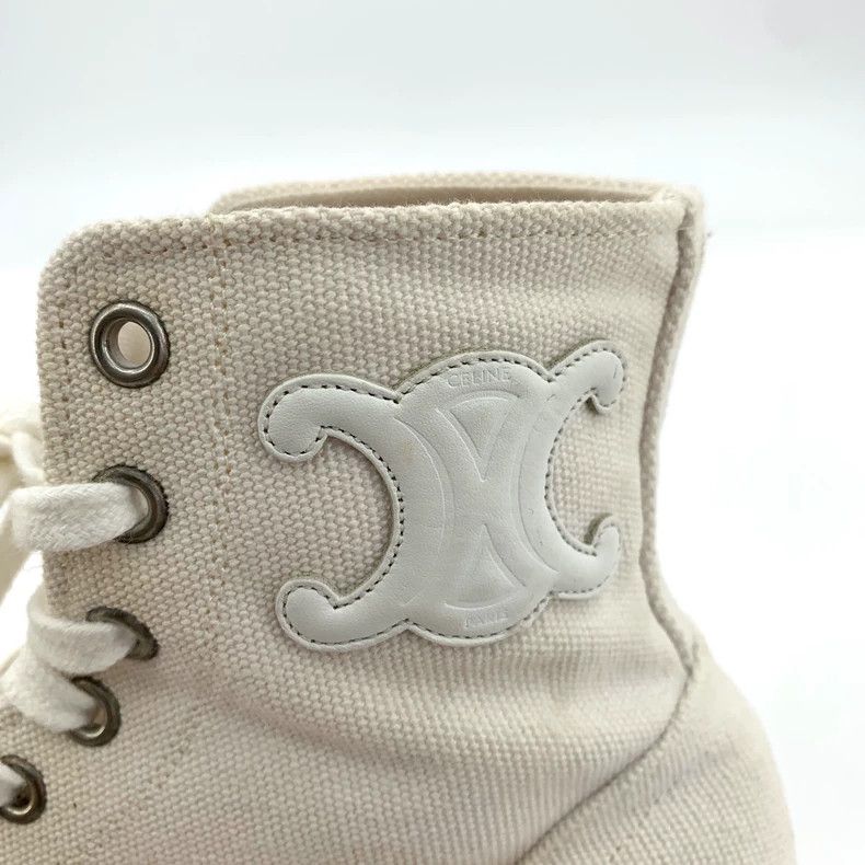 Celine Celine White Logo Thick-Soled Casual Sneakers Size US 4 / IT 34 - 6 Thumbnail