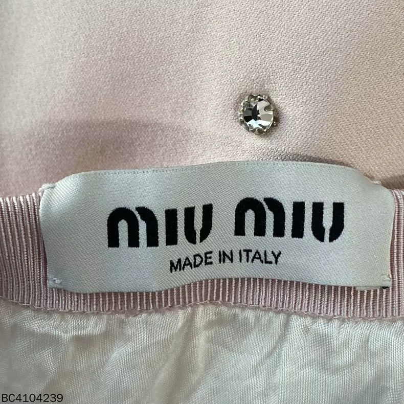 Miu Miu Pink Rhinestone Mini Skirt by Miu Miu Size 40" / US 18 - 4 Thumbnail