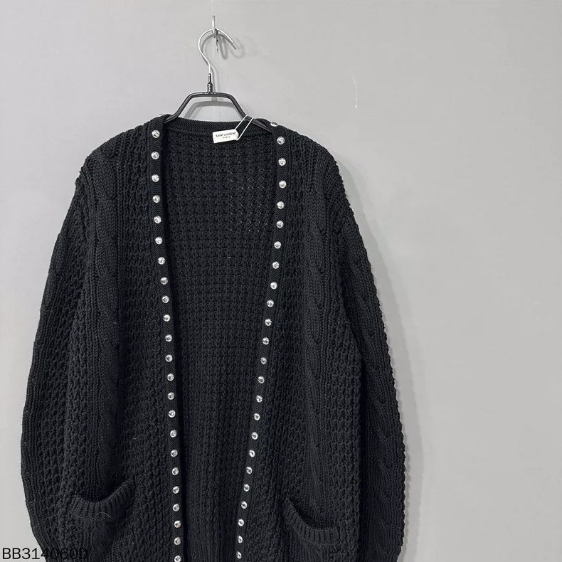Yves Saint Laurent Saint Laurent Knit Cardigan with Studs Size XS / US 0-2 / IT 36-38 - 2 Thumbnail