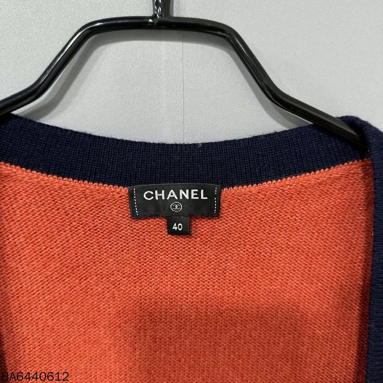 Chanel Orange Cashmere Cardigan by Chanel Size L / US 10 / IT 46 - 5 Thumbnail