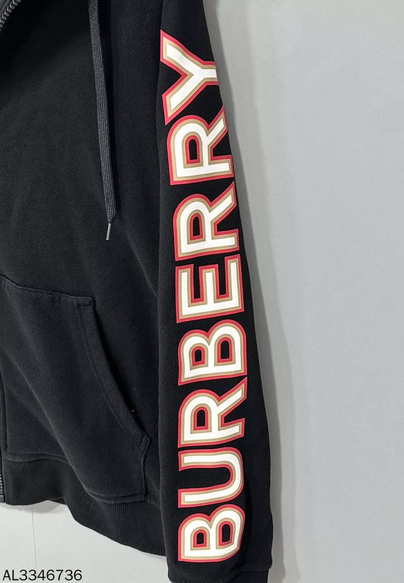 Burberry Black Logo Printed Hooded Jacket Size M / US 6-8 / IT 42-44 - 5 Thumbnail