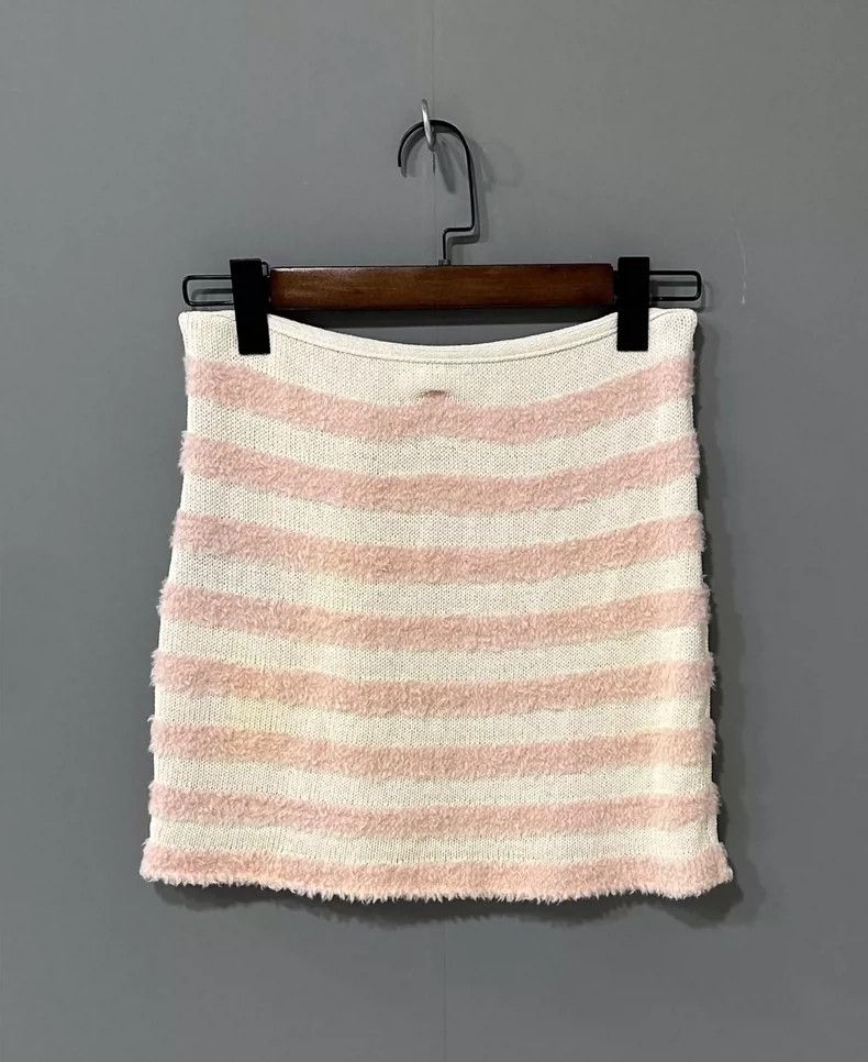 Balmain Striped Knit Skirt by Balmain Size 34" / US 12 / IT 48 - 3 Thumbnail