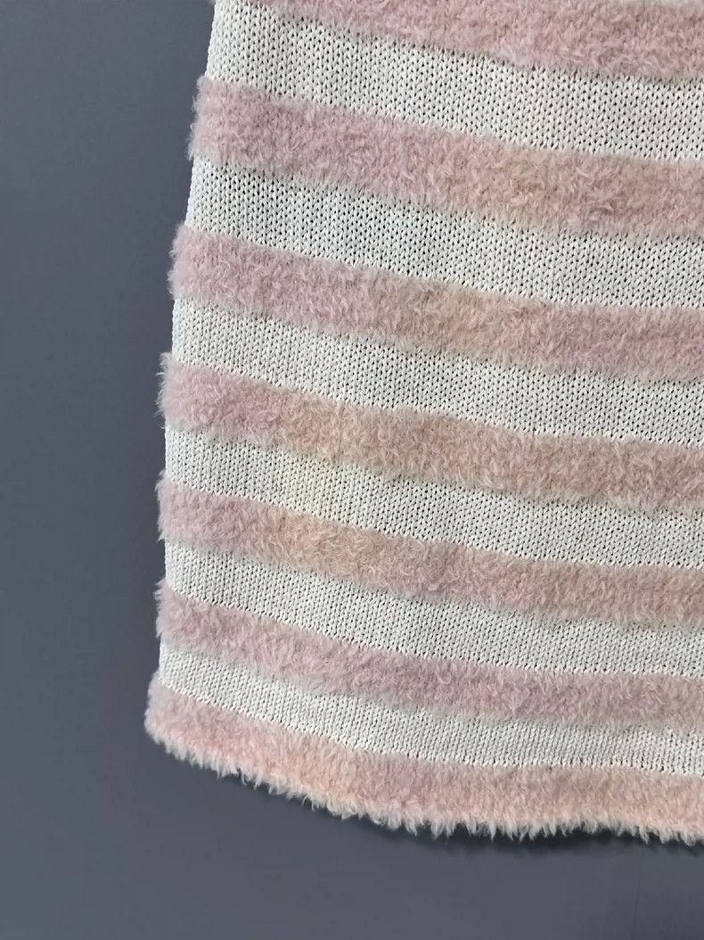 Balmain Striped Knit Skirt by Balmain Size 34" / US 12 / IT 48 - 4 Thumbnail