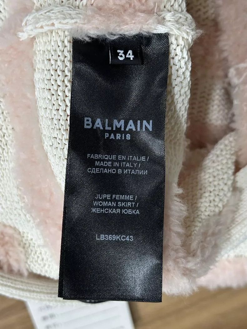 Balmain Striped Knit Skirt by Balmain Size 34" / US 12 / IT 48 - 7 Thumbnail