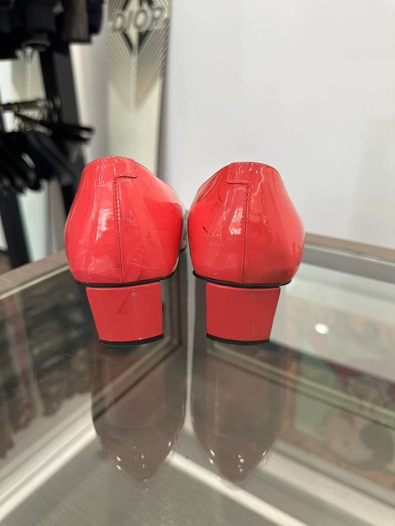 Roger Vivier Roger Viver Red Patent High Heels for Women Size US 7 / IT 37 - 4 Thumbnail
