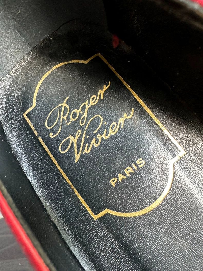 Roger Vivier Roger Viver Red Patent High Heels for Women Size US 7 / IT 37 - 7 Thumbnail