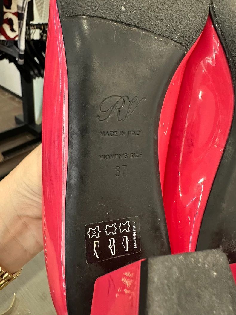 Roger Vivier Roger Viver Red Patent High Heels for Women Size US 7 / IT 37 - 6 Thumbnail