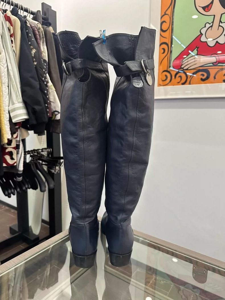 Chanel Patrizia Pepe Blue Over-the-Knee Boots Size US 8 / IT 38 - 3 Thumbnail