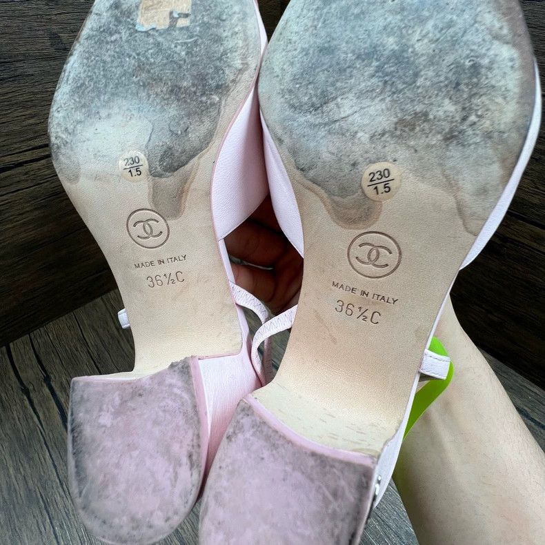 Chanel Chanel Pink Slingback High Heels Size 36.5 Size US 6 / IT 36 - 6 Thumbnail