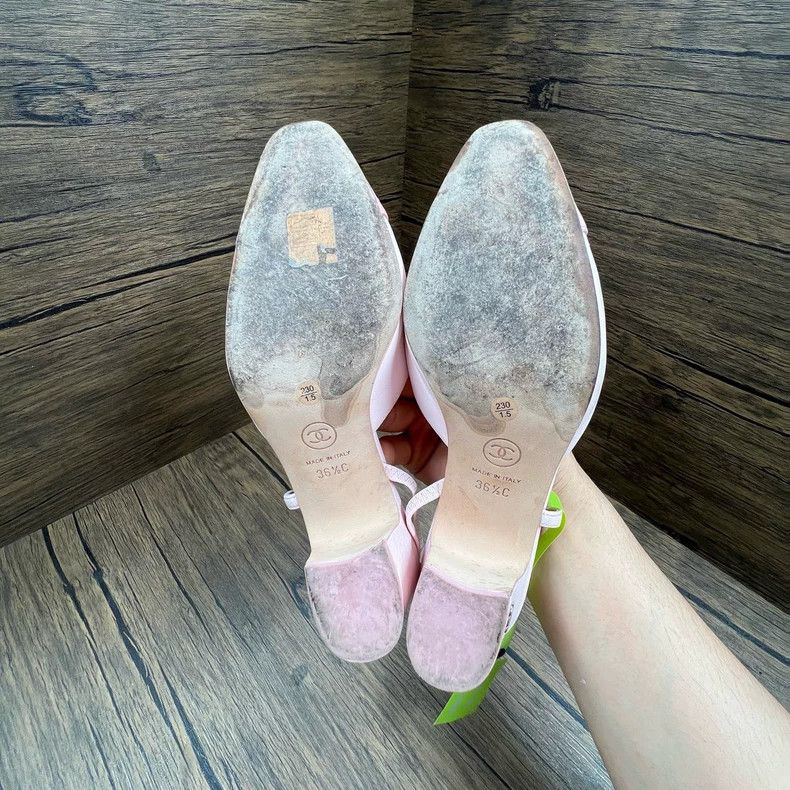 Chanel Chanel Pink Slingback High Heels Size 36.5 Size US 6 / IT 36 - 4 Thumbnail