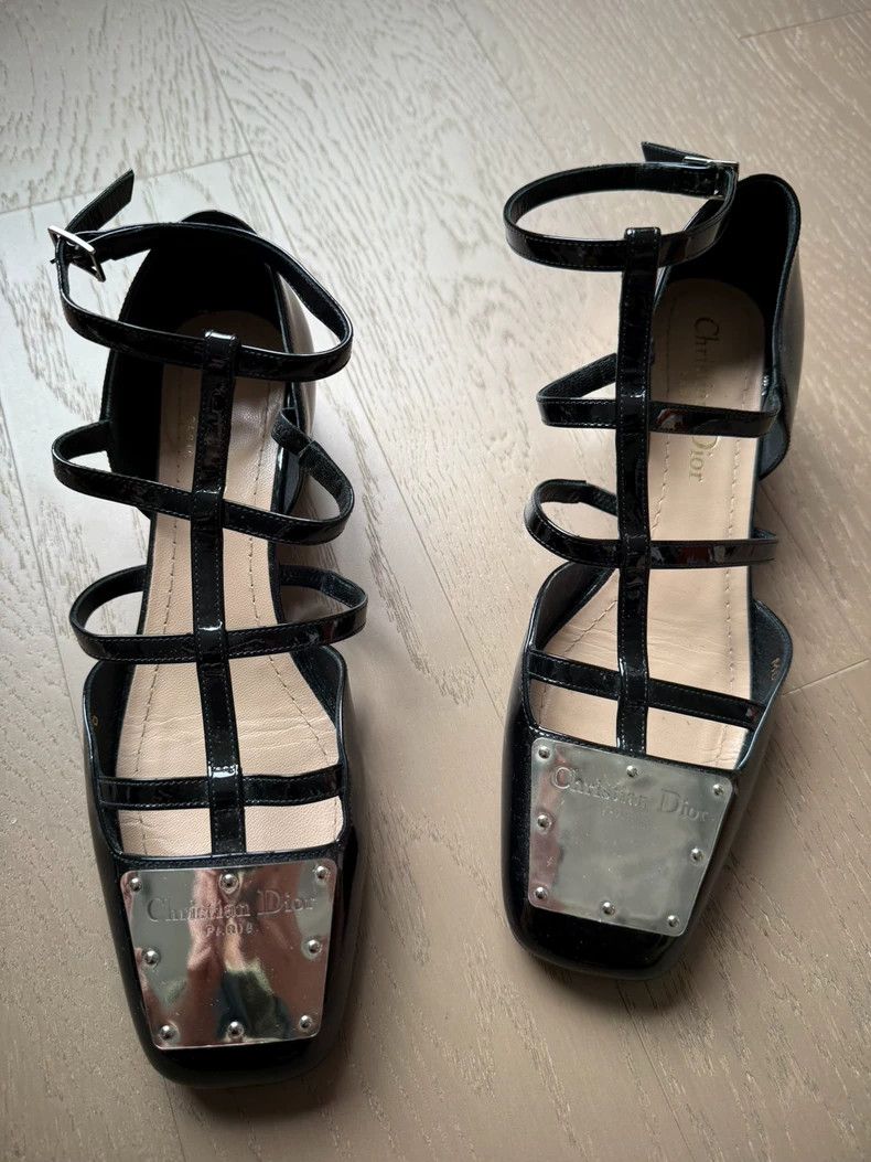 Dior Dior Black High Heels with Logo Plate Size US 4 / IT 34 - 2 Thumbnail