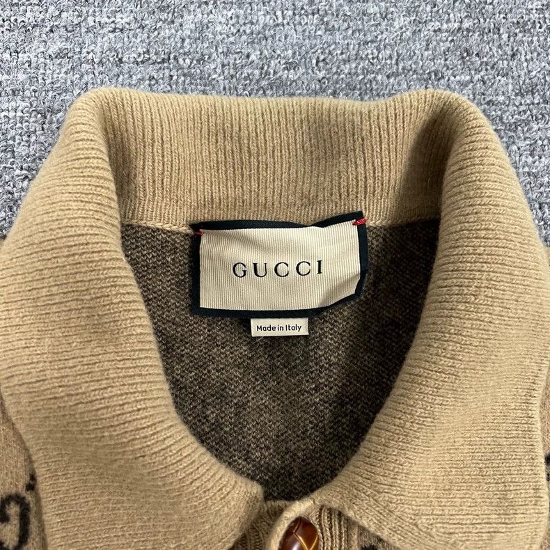 Gucci Gucci Monogram Wool Knit Cardigan Size S / US 4 / IT 40 - 5 Thumbnail
