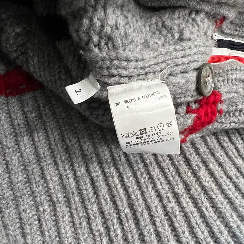 Thom Browne Thom Browne Wool Knit Cardigan with Stripes Size S / US 4 / IT 40 - 6 Thumbnail