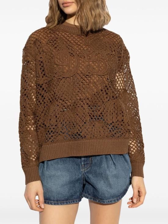 Max Mara MAX MARA Women Sweater 2511361102600 FAREA002 Brown Size M / US 6-8 / IT 42-44 - 5 Thumbnail