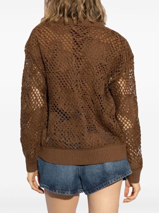 Max Mara MAX MARA Women Sweater 2511361102600 FAREA002 Brown Size M / US 6-8 / IT 42-44 - 3 Thumbnail