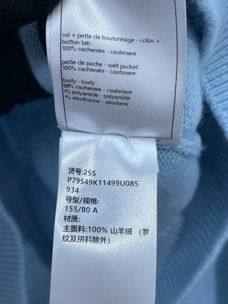 Chanel Chanel Blue Double-Breasted Cashmere Cardigan Size S / US 4 / IT 40 - 8 Thumbnail