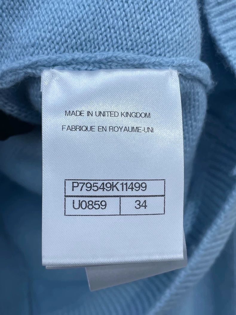 Chanel Chanel Blue Double-Breasted Cashmere Cardigan Size S / US 4 / IT 40 - 7 Thumbnail