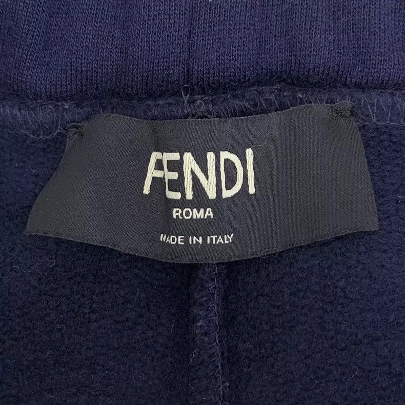 Fendi Fendi Dark Blue Logo Wool Casual Pants Size 42" / US 20 - 6 Thumbnail