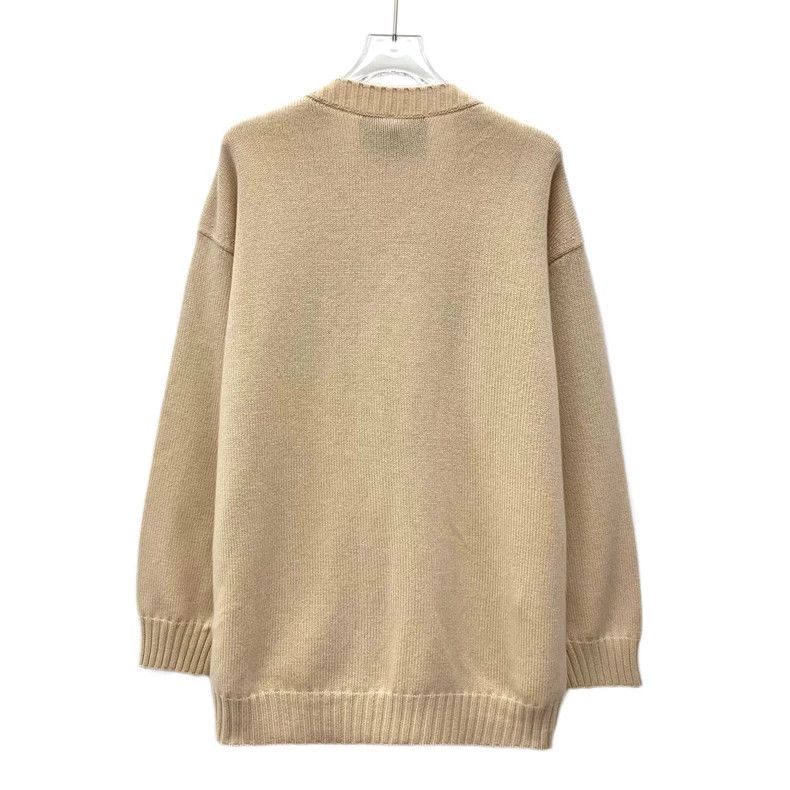 Fendi Fendi Beige Logo V-Neck Cardigan Sweater Size L / US 10 / IT 46 - 2 Thumbnail