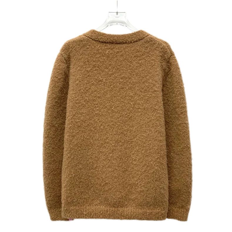 Miu Miu Miu Miu Brown Logo Embroidered Knit Cardigan Size M / US 6-8 / IT 42-44 - 2 Thumbnail