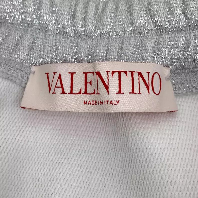 Valentino Silver Drawstring Casual Skirt by Valentino Size 24" / US 00 / IT 34 - 5 Thumbnail