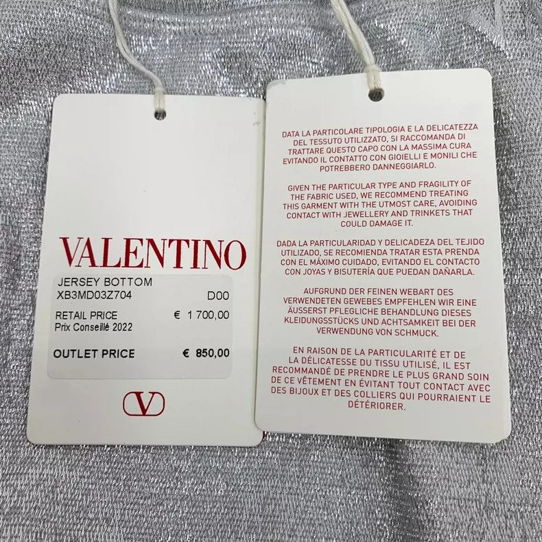 Valentino Silver Drawstring Casual Skirt by Valentino Size 24" / US 00 / IT 34 - 6 Thumbnail