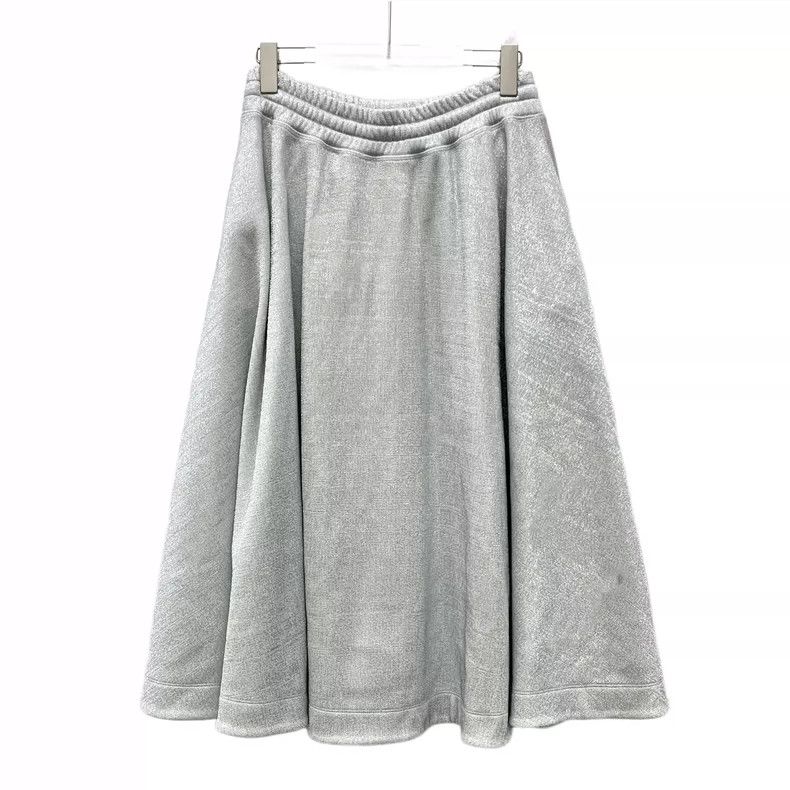 Valentino Silver Drawstring Casual Skirt by Valentino Size 24" / US 00 / IT 34 - 2 Thumbnail