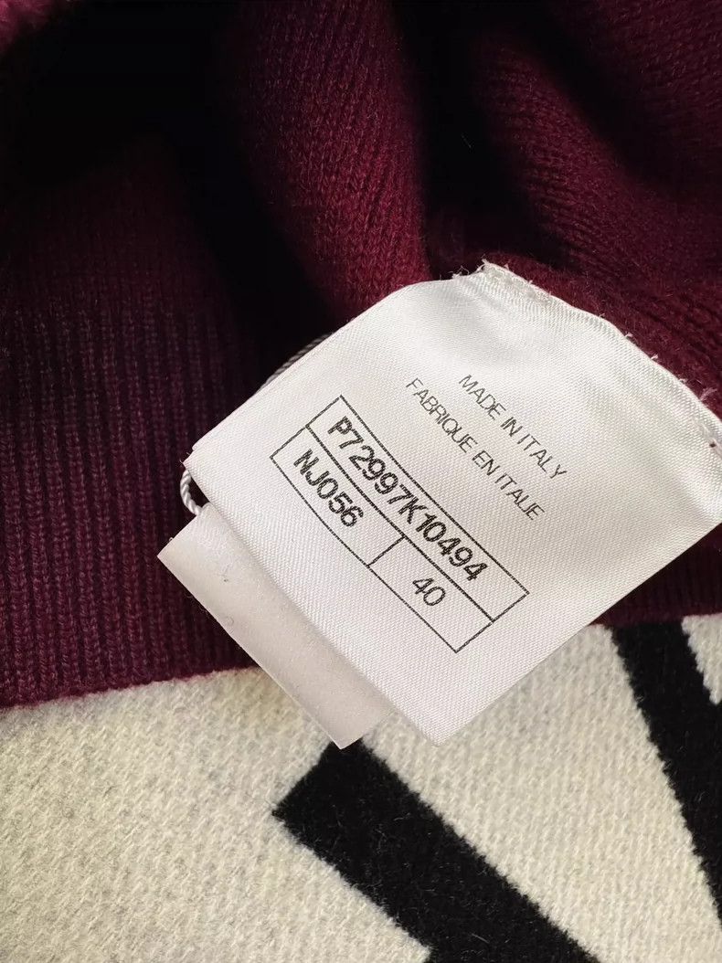 Chanel Chanel Burgundy Logo Knit Cardigan Size L / US 10 / IT 46 - 5 Thumbnail