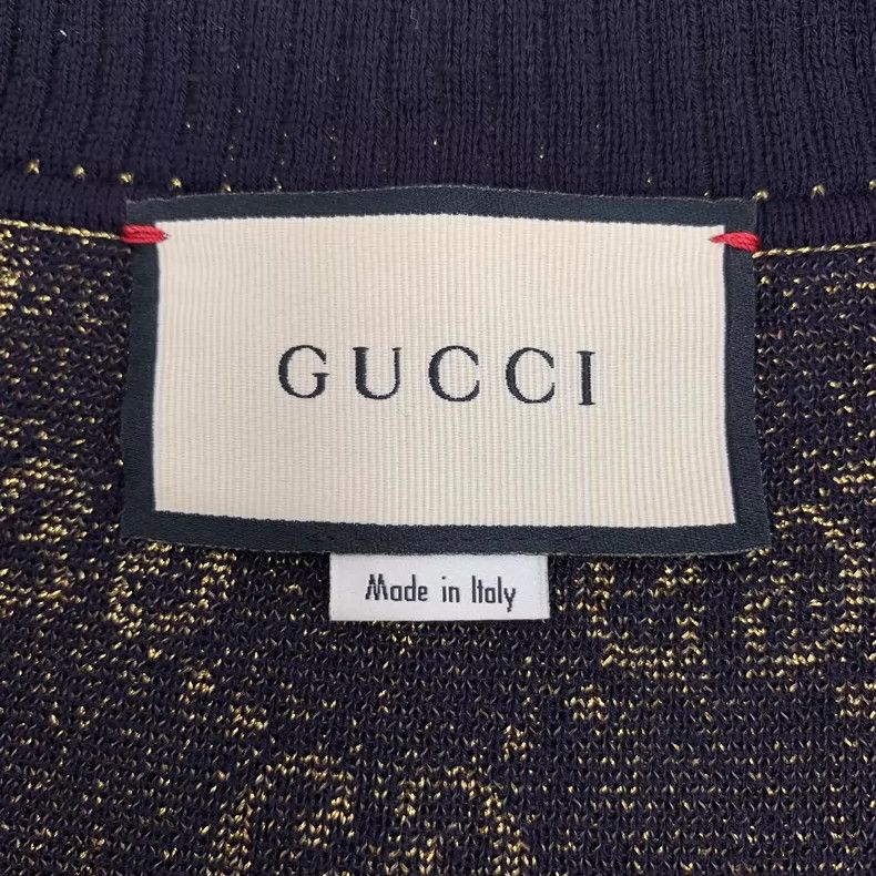 Gucci Gucci Navy Logo V-Neck Knit Cardigan Size L / US 10 / IT 46 - 5 Thumbnail