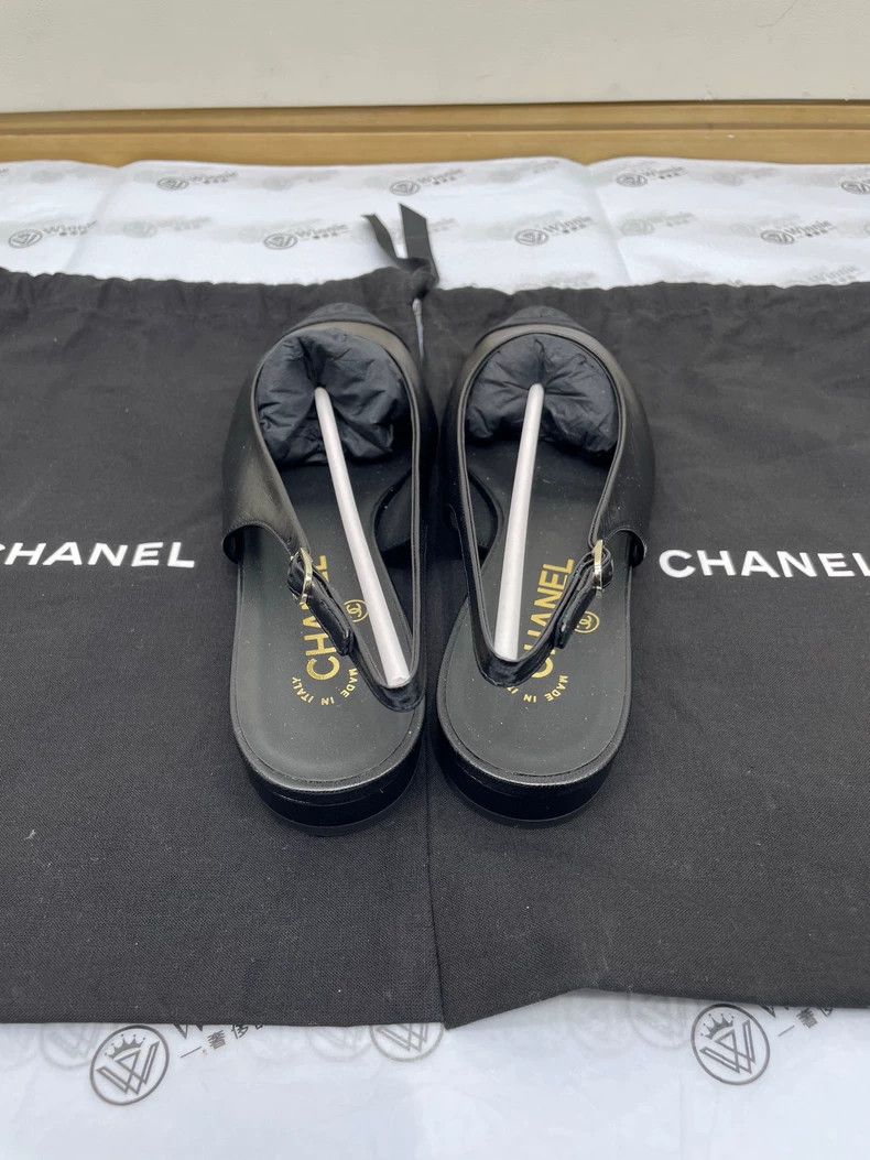 Chanel Chanel Black Pointed Toe Flats Size US 7 / IT 37 - 4 Thumbnail