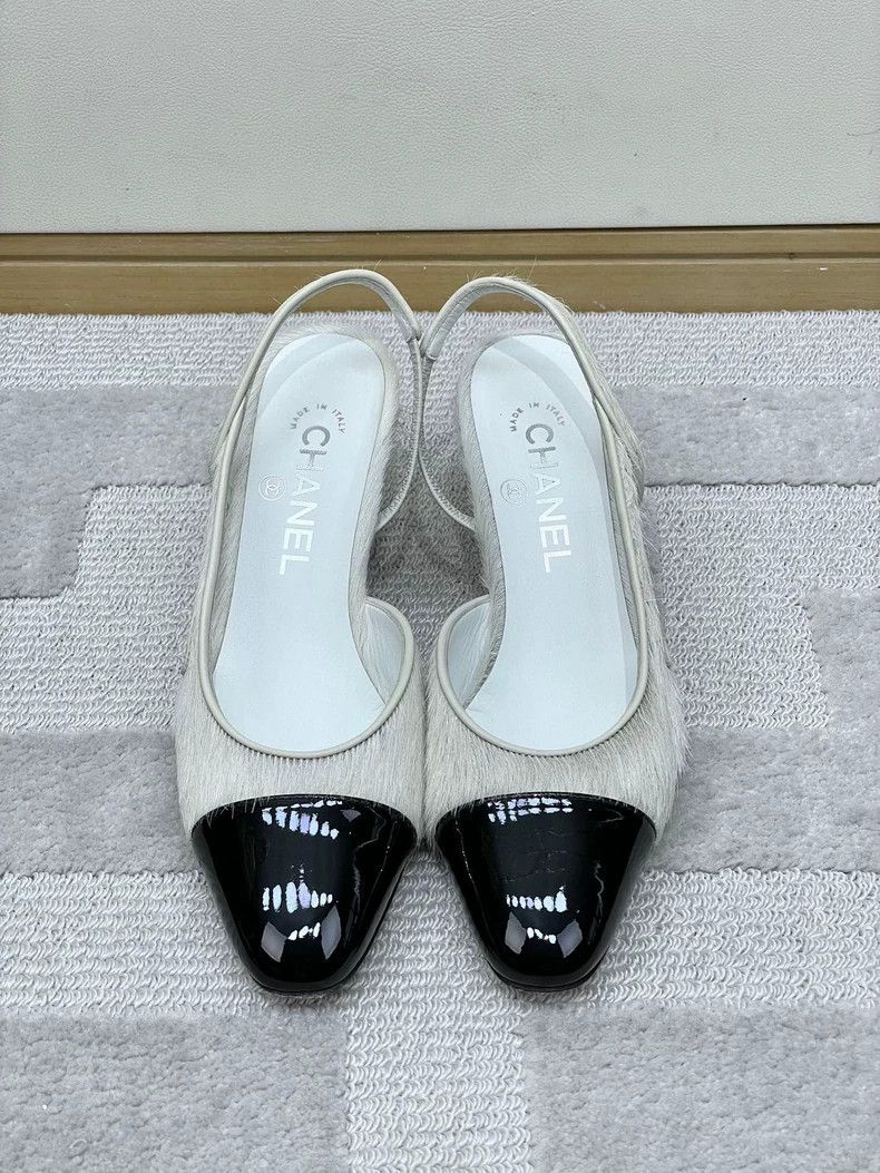 Chanel Chanel Slingback Chunky Heel Sandals Size US 6 / IT 36 - 5 Thumbnail