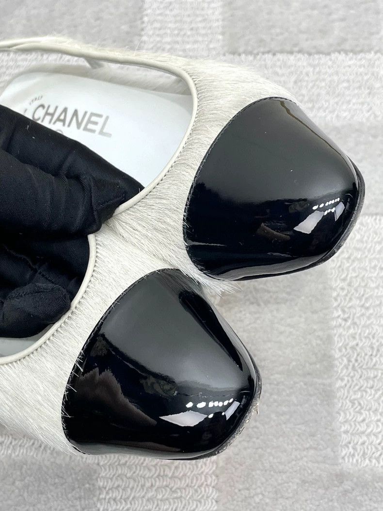 Chanel Chanel Slingback Chunky Heel Sandals Size US 6 / IT 36 - 7 Thumbnail