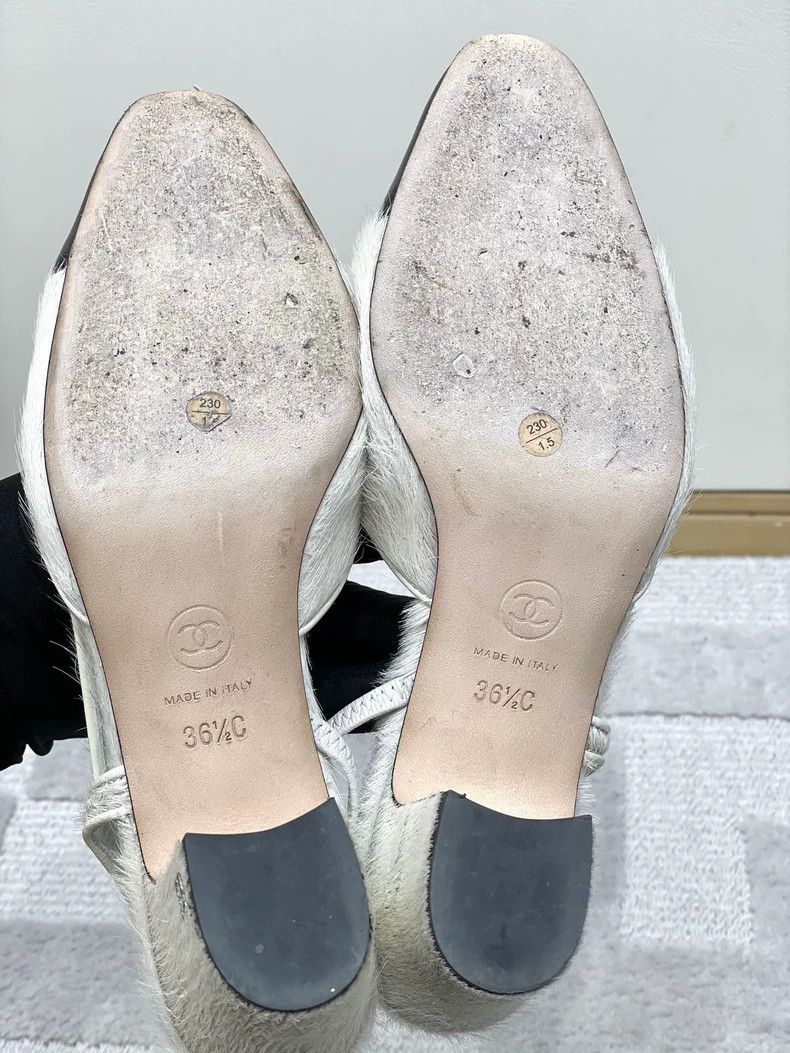 Chanel Chanel Slingback Chunky Heel Sandals Size US 6 / IT 36 - 9 Thumbnail