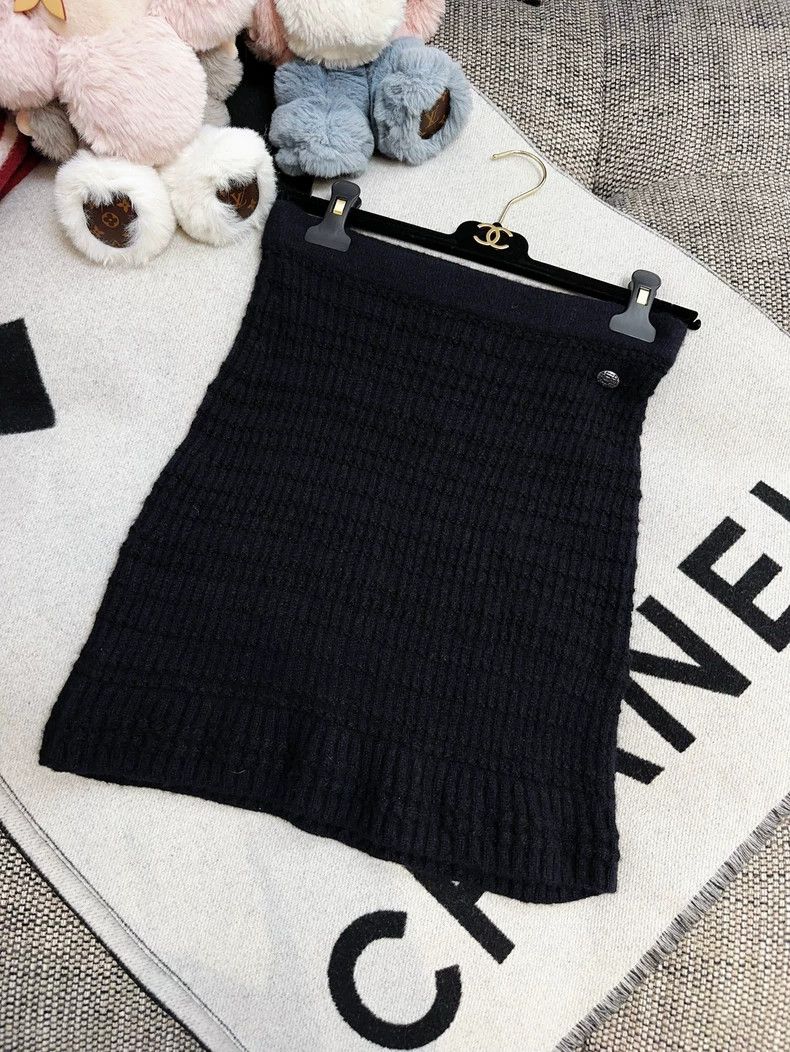 Chanel CHANEL Black Knit Skirt Size 36 Size 36" / US 14 / IT 50 - 3 Thumbnail