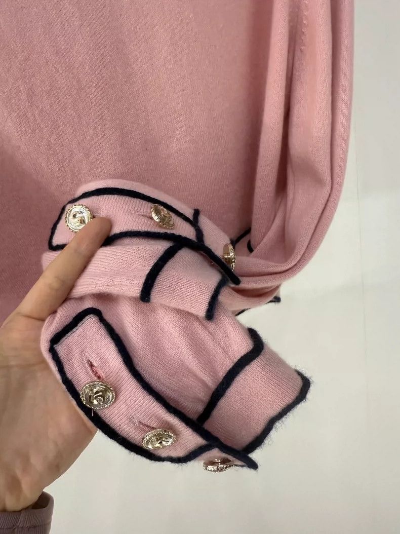 Chanel Chanel Pink Knitted Cardigan with Pockets Size S / US 4 / IT 40 - 4 Thumbnail