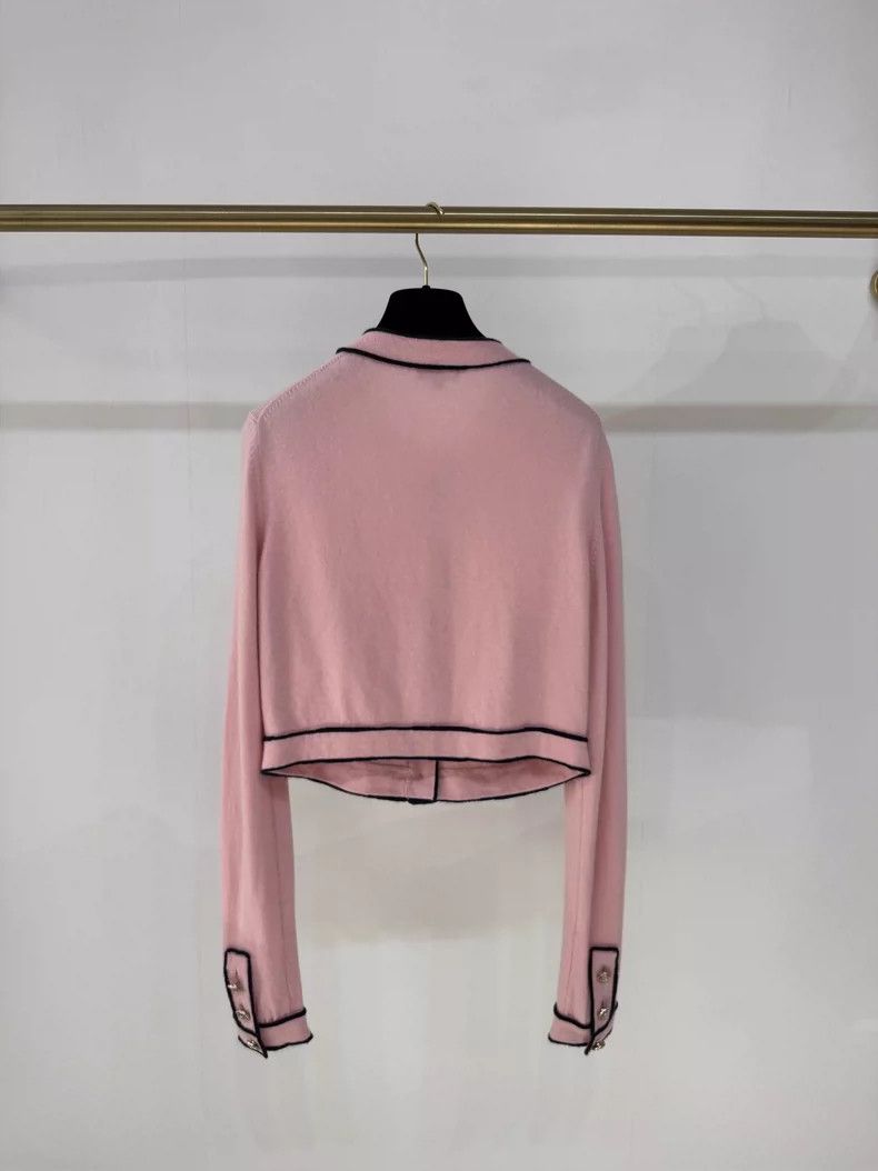 Chanel Chanel Pink Knitted Cardigan with Pockets Size S / US 4 / IT 40 - 2 Thumbnail