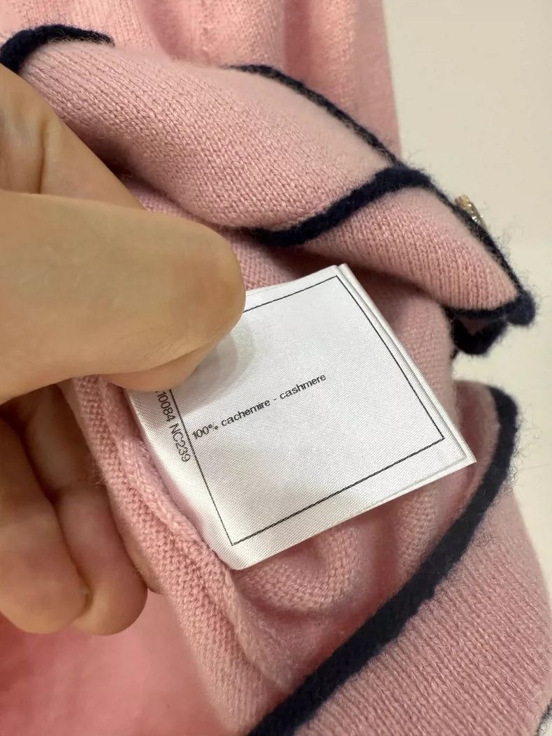 Chanel Chanel Pink Knitted Cardigan with Pockets Size S / US 4 / IT 40 - 7 Thumbnail